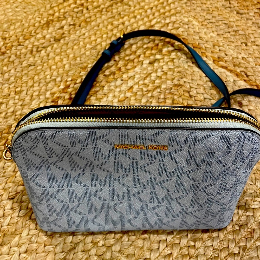 Michael Kors powder blue chain purse
